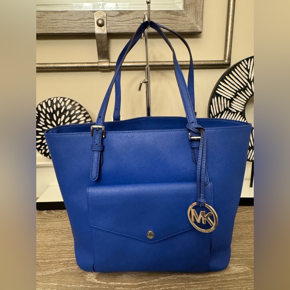 Michael Kors Blue Satchel Bag